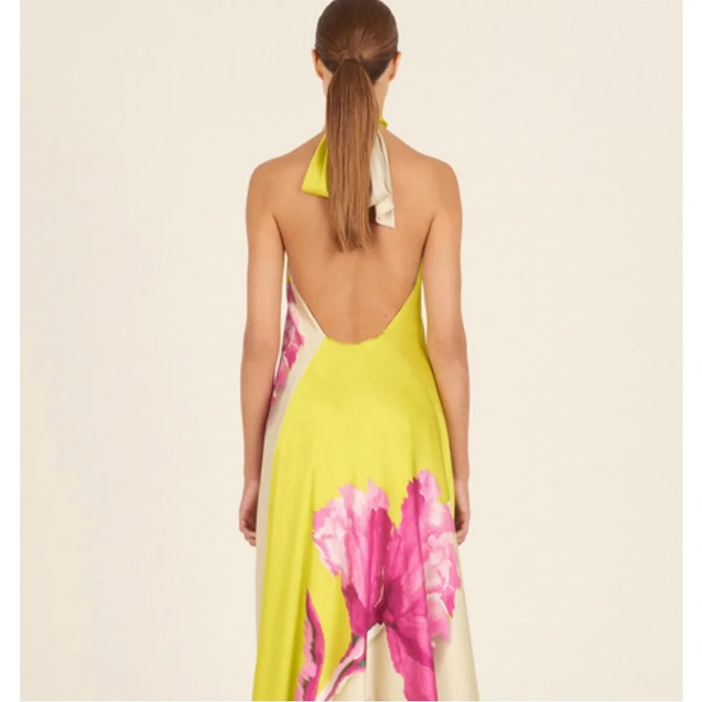 Silvia Tcherassi Silk halter midi dress - Picture 2 of 8